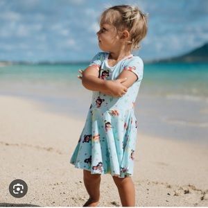 Coco Moon Hawaii bamboo t shirt dress in Under the Kai print